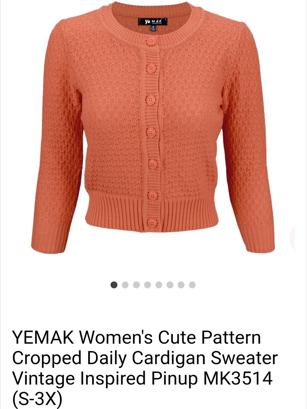 Retro Cropped Button-Up Cardigan